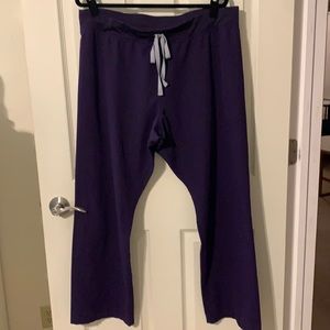 Figs Deep Purple Livingston Scrub Pants